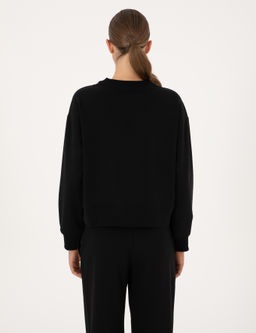 Siyah Oversize Sweatshirt - Pierre cardin фото 5