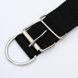 Ошейник клепаный, 48,5 х 3 см, ОШ 31-40 см, полиэстер, чёрный - Пижон фото 4