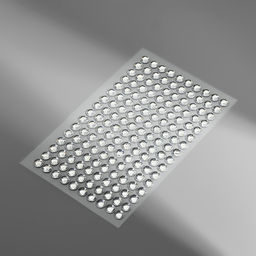 Цена за 4 шт. Стразы самоклеящиеся, d = 6 мм, 160 шт на листе на листе, цвет серебряный