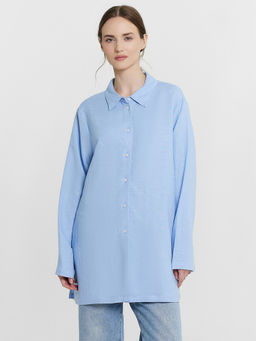 Рубашка женская голубая