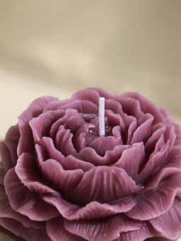 Свеча декоративная "Пион" фиолет d=7,5 см 8,2х8,2х4,4 см