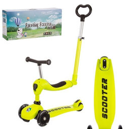 Самокат трансформер трехколесный с ручкой управления