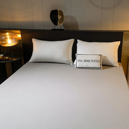 Простынь на резинке Однотонный Сатин Элитный 100% египетский хлопок RROCE004 180*200*30