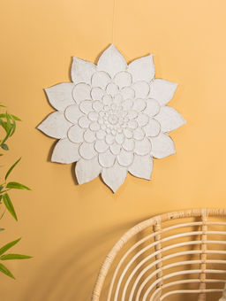 Панно «Цветок», 60×60×1 см, МДФ, белое