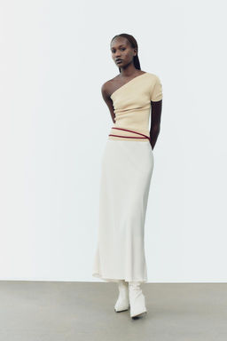 DRAPED KNIT ASYMMETRIC TOP - Zara фото 6