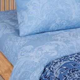 Постельное белье - Поплин Deluxe Синие узоры Евро - Luteks фото 3