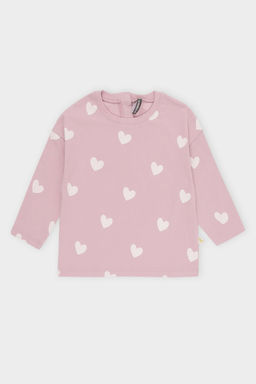 КП 302625/розово-сиреневый,сердечки, джемпер