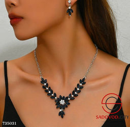 Комплект ожерелье и сережки с цветком и кристаллами - Bruno фото 16