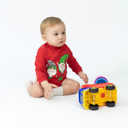 Полукомбинезон ясельный красный гномы ПК-1511 (62, 40)