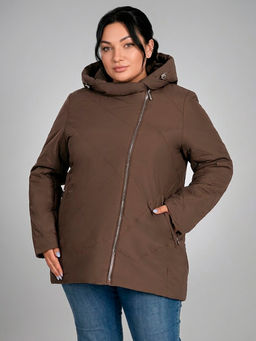 Куртка с капюшоном весенняя плюс сайз