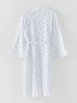 Халат женский белый с принтом в сердечко - Mark formelle фото 8