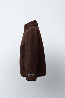 FAUX SHEARLING JACKET WITH WELT DETAILS - Zara фото 3
