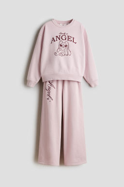 Conjunto estampado de 2 piezas en tejido sudadera