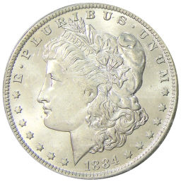 1 доллар 1884 года О США Доллар Моргана