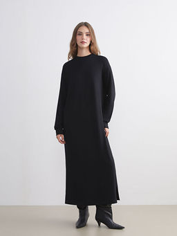 Bisiklet Yaka Sweat Elbise