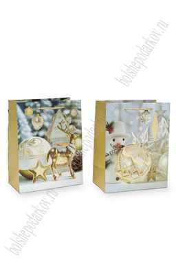 Пакет Новогодний 18*23*10 см (12 шт) SF-7568, микс №31 - Больше подарков фото 3