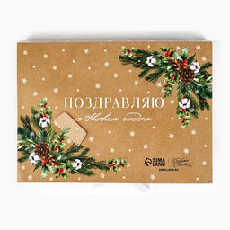 Цена за 5 шт. Коробка под 12 конфет с ячейками Волшебного Нового года! 18.5 х 13.5 х 3.5 см - Дарите счастье фото 4