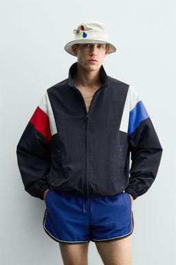 CHAQUETA T?CNICA COLOR BLOCK RETRO / Marino