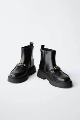 PATENT-FINISH CHELSEA ANKLE BOOTS WITH HEART DETAIL - Zara фото 3