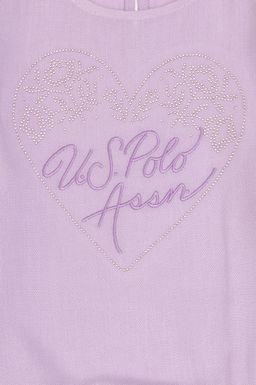 K_z _ocuk Lila Dokuma Elbise - U.s. polo assn фото 4