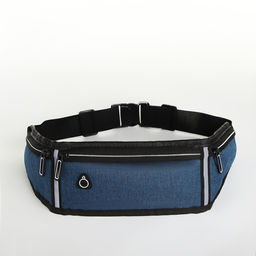 Поясная сумка на молнии, 3 отдела, цвет синий - Simaland фото 2