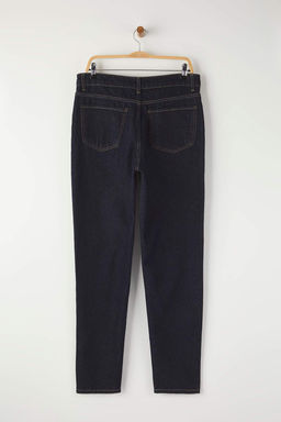 Koyu Lacivert Essential Fit Tutun Dikisli Jeans Kot Pantolon TMNAW23JE00104