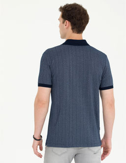 Lacivert Slim Fit Polo Yaka Ti__rt