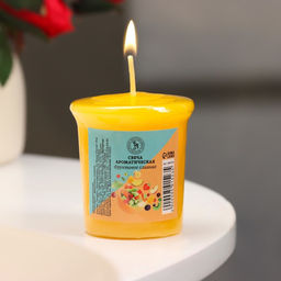 Цена за 3 шт. Свеча ароматическая Fruit fusion, фруктовое слияние, 5×4.5 см