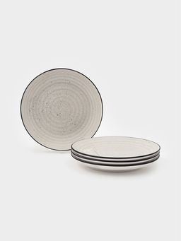 Набор тарелок Доляна Nature, 4 шт., d=19 см, керамика, бежевые