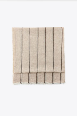 100% STRIPED LINEN SCARF - Zara фото 4