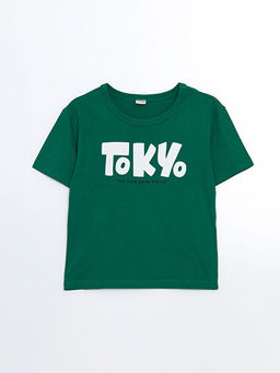 Bisiklet Yaka Tokyo Bask?l? Erkek ?ocuk Ti??rt