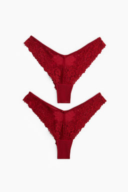 Pack de 2 bragas Brazilian de encaje