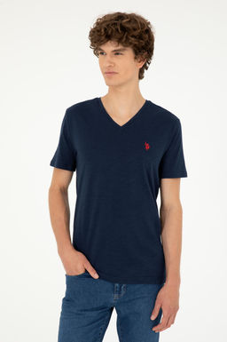 Мужская темно-синяя базовая футболка - U.s. polo assn фото 3