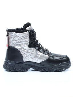 04-2221-4 BLACK Ботинки зимние женские (искусственные материалы)