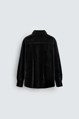 VELVET RELAXED FIT OVERSHIRT - Zara фото 8
