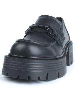 03-C1805-1 BLACK Лоферы женские (натуральная кожа) - Фабричный китай фото 7