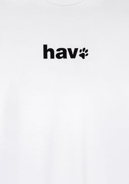 Hav Bask?l? Beyaz Tisort - Mavi фото 7
