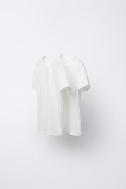 AGES 6-14 YEARS/ 2-PACK OF PLAIN SHORT SLEEVE T-SHIRTS