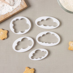 Формы для вырезания теста и мастики Доляна, набор 5 шт., 7.8?4.6?1 см, пластик, белые