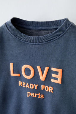 FADED SWEATSHIRT WITH SLOGAN - Zara фото 5