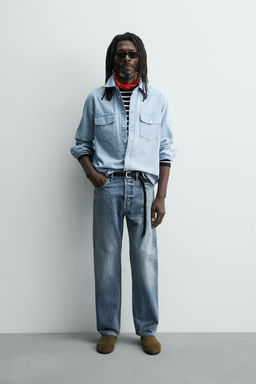 JEANS STRAIGHT FIT AARON LEVINE X ZARA / Azul medio