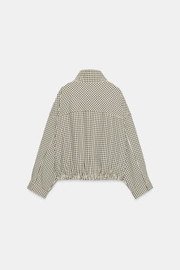 CHAQUETA BOMBER CUADROS / Negro / Crudo - Zara фото 7