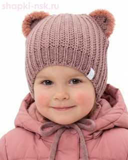 12223/2 MGH Шапка с ушками для девочки флис (50-52)