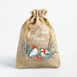 Цена за 5 шт. Мешок с термонаклейкой С Новым Годом, 13 х 18 см +/- 1.5 см