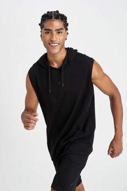 DeFactoFit Майка приталенного кроя с капюшоном  фото 3