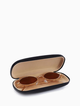 Футляр для очков на хлопушке, однотонный, размер 16×6×4 см, чёрный