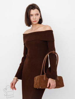 Сумка женская кожаная 1321THF brown Polina&Eiterou