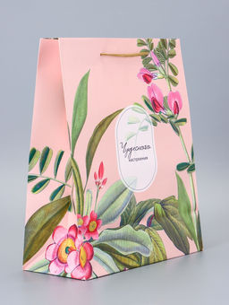 Цена за 2 шт. Пакет подарочный ламинированный Счастья 26?12?32 см