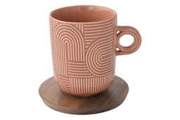 Набор кружек Радуга, бежевая, коричневая, 0,35 л, 2 шт - Easy life фото 5