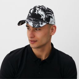 Кепка унисекс твил MINAKU, чёрно-белая, размер 58